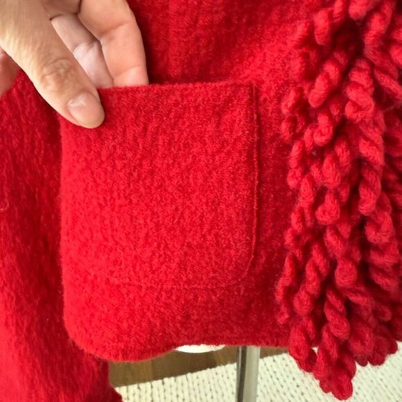 Vintage 90s Talbots Red Boiled Wool Blazer S - Picture 4 of 10